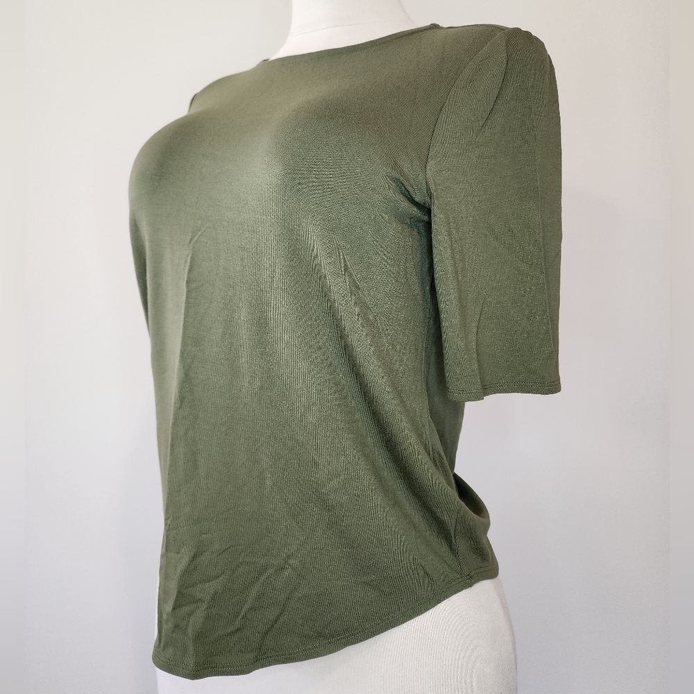 Cupio Cypress Green Cozy Short Sleeved Shirt - Picture 4 of 11